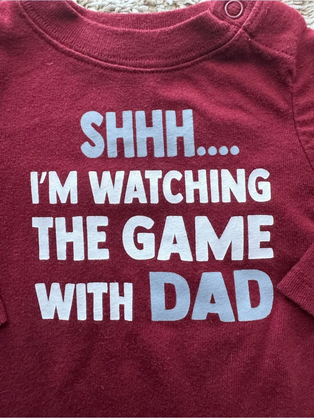 Garanimals “Shhh… I’m Watching the Game With Dad” Baby Bodysuit 0-3M